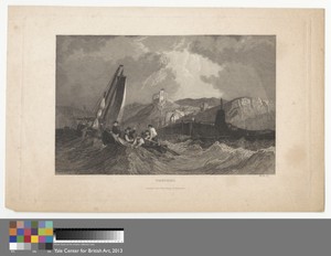 Treport by Clarkson Stanfield, in Line engraving on medium, slightly textured, cream wove paper. Download this artwork as a high-resolution wallpaper for deskto