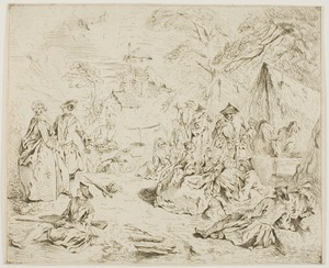 Troops Resting by Jean-Baptiste Pater, created 1720–25, in Etching on paper. Download this artwork as a high-resolution wallpaper for desktop, tablet, or mobile