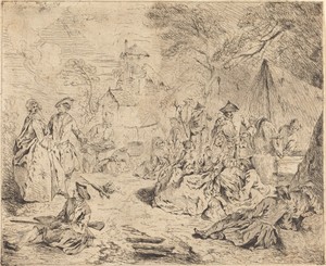 Troops Resting by Jean-Baptiste Joseph Pater, created 1720/1725, in etching and drypoint on laid paper. Download this artwork as a high-resolution wallpaper for