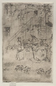 Turkeys by James McNeill Whistler, created 1886, in etching. Download this artwork as a high-resolution wallpaper for desktop, tablet, or mobile. — Art Wallpaper
