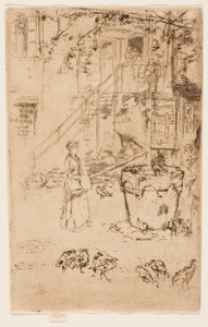 Turkeys by James McNeill Whistler, created 1880, in Etching and drypoint with foul biting in dark brown ink on cream laid paper. Download this artwork as a high — Illustration Background