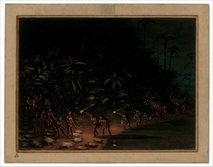 Turtle Hunt by George Catlin, created 1854/1869, in oil on canvas. Download this artwork as a high-resolution wallpaper for desktop, tablet, or mobile. — George Catlin Wallpaper