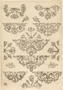 Twelve Studs by Daniel Mignot, in engraving. Download this artwork as a high-resolution wallpaper for desktop, tablet, or mobile. — Daniel Mignot Wallpaper