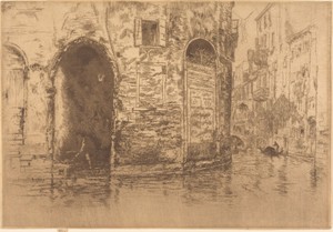 Two Doorways by James McNeill Whistler, created c. 1879/1880, in etching and drypoint in brownish-black ink on Asian laid paper. Download this artwork as a high