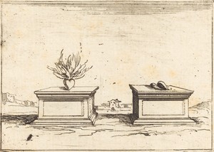 Two Hearts by Jacques Callot, created 1628, in etching on laid paper. Download this artwork as a high-resolution wallpaper for desktop, tablet, or mobile. — Art Picture
