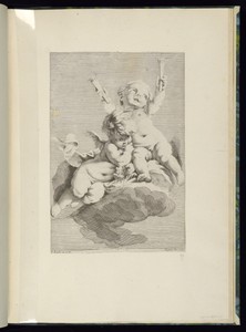 Two Putti by Jacques Gabriel Huquier, created 1775–84, in Etching on laid paper. Download this artwork as a high-resolution wallpaper for desktop, tablet, or mo — Jacques Gabriel Huquier Wallpaper