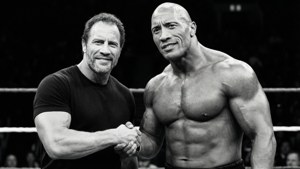 Mark Kerr e Dwayne Johnson insieme.