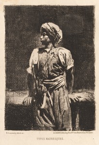 Types Mauresques by Norbert Goeneutte, created 1875, in etching. Download this artwork as a high-resolution wallpaper for desktop, tablet, or mobile.