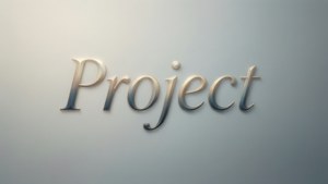 En ren typografisk tapet med ordet 'Project'.