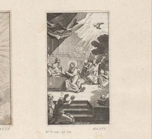 Uitstorting van de Heilige Geest by Sébastien Leclerc (I), created 1683, in paper; etching. Download this artwork as a high-resolution wallpaper for desktop, ta — Sébastien Leclerc (I) Wallpaper