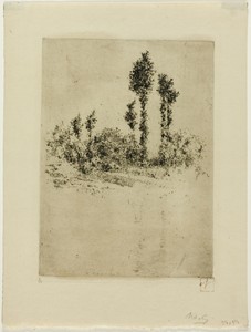 Unfinished Landscape by Robert Frederick Blum, created n.d., in Etching on cream wove paper. Download this artwork as a high-resolution wallpaper for desktop, t — Robert Frederick Blum Wallpaper