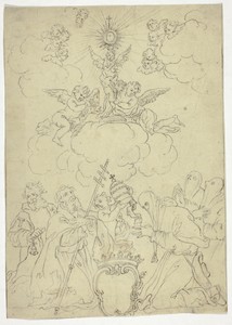 Untitled by Giulio Romano, created n.d., in Pen and brown ink, over traces of graphite, on cream laid paper. Download this artwork as a high-resolution wallpape — Giulio Romano Wallpaper