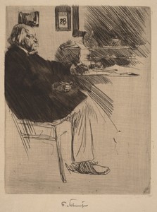 Untitled by Ferdinand Schmutzer, in etching and drypoint. Download this artwork as a high-resolution wallpaper for desktop, tablet, or mobile. — Ferdinand Schmutzer Wallpaper