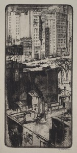 Untitled by Earl Horter, in etching. Download this artwork as a high-resolution wallpaper for desktop, tablet, or mobile. — Earl Horter Wallpaper