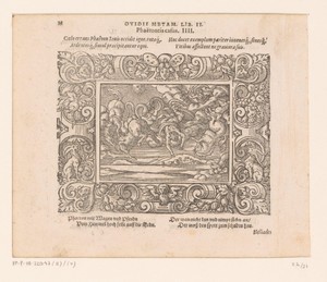 Val van Phaëthon by Virgilius Solis, created 1569, in paper; letterpress printing; houtsnede. Download this artwork as a high-resolution wallpaper for desktop, — Virgilius Solis Wallpaper