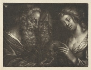 Vanitas by Jan van Somer, created 1655 - 1700, in paper; mezzotint. Download this artwork as a high-resolution wallpaper for desktop, tablet, or mobile. — Jan van Somer Wallpaper