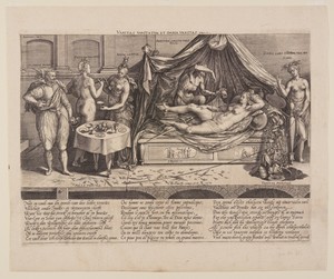 Vanitas by Hieronymous Wierix, created 1578, in Engraving on ivory laid paper. Download this artwork as a high-resolution wallpaper for desktop, tablet, or mobi — Hieronymous Wierix Wallpaper