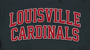 Fed varsity-stil Louisville Cardinals typografi