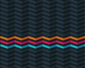 Abstraktes geometrisches Muster mit bunten Zickzack-Streifen auf dunkelblauem Hintergrund. — Chevron Wallpaper
