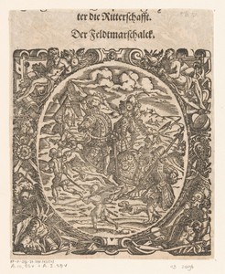 Veldmaarschalk by Jost Amman, created 1573, in paper; houtsnede. Download this artwork as a high-resolution wallpaper for desktop, tablet, or mobile. — Jost Amman Wallpaper