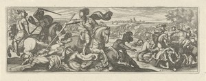 Veldslag by Simon Frisius, created 1595 - 1628, in paper; etching. Download this artwork as a high-resolution wallpaper for desktop, tablet, or mobile. — Simon Frisius Wallpaper