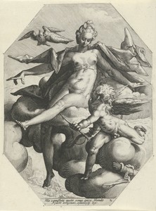Venus by Jacob Matham, created 1585 - 1589, in paper; engraving. Download this artwork as a high-resolution wallpaper for desktop, tablet, or mobile. — Jacob Matham Wallpaper