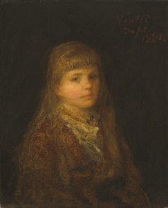 Violet by George Fuller, created 1882, in oil on canvas. Download this artwork as a high-resolution wallpaper for desktop, tablet, or mobile.