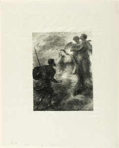 Vision by Henri Fantin-Latour, created 1895, in Lithograph in black on off-white chine. Download this artwork as a high-resolution wallpaper for desktop, tablet — Illustration Wallpaper