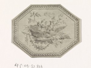 Vogelnest by Pieter de Goeje, created 1789 - 1859, in paper; etching; aquatint. Download this artwork as a high-resolution wallpaper for desktop, tablet, or mob — Pieter de Goeje Wallpaper