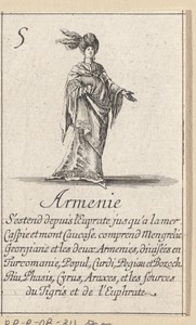 Vrouw uit Armenië by Stefano della Bella, created 1620 - 1664, in paper; etching. Download this artwork as a high-resolution wallpaper for desktop, tablet, or m — Stefano della Bella Wallpaper