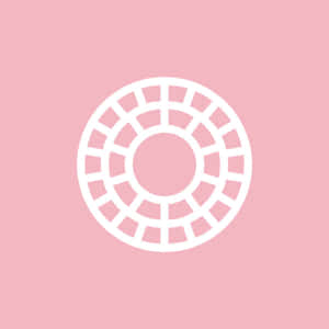 Un patrón geométrico circular blanco sobre un fondo rosa sólido. — Estética blanca simple Fondos de pantalla