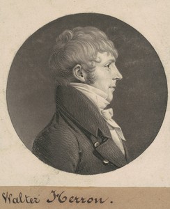Walter Herron by Charles B. J. Févret de Saint-Mémin, created 1808, in mezzotint and engraving in black on wove paper mounted to brown wove paper. Download this — Art Picture
