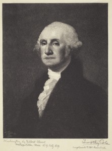 Washington by Timothy Cole, created 1920, in wood engraving. Download this artwork as a high-resolution wallpaper for desktop, tablet, or mobile. — Timothy Cole Wallpaper