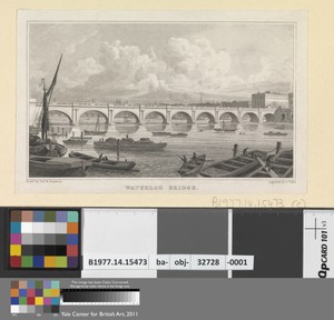 Waterloo Bridge by William Wallis, 1794- active 1830, in Engraving. Download this artwork as a high-resolution wallpaper for desktop, tablet, or mobile.