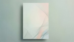 Ein leeres Poster mit einer zarten Wasserzeichentextur in Pastelltönen.