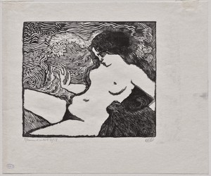 Wave by Aristide Maillol, created 1895–98, in wood engraving. Download this artwork as a high-resolution wallpaper for desktop, tablet, or mobile.