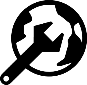 Frying pan icon with checkmark inside circular rim — Web Development PNG