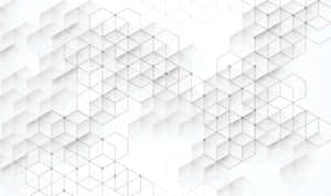 Abstract geometric wallpaper with interconnected hexagons in soft gray tones. — White Pattern Wallpaper