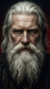 Intensiv närbild av Edward Newgate, Whitebeard, dramatisk porträtt tapet.