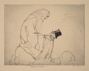 "Why Did I Do It?" by Will Dyson, in drypoint. Download this artwork as a high-resolution wallpaper for desktop, tablet, or mobile. — Art Picture