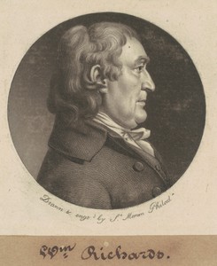 William Richards by Charles B. J. Févret de Saint-Mémin, created 1800, in mezzotint and engraving in black on wove paper mounted to brown wove paper. Download t — Painting Picture