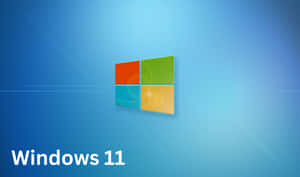 Windows 11-Logo auf blauem Gradientenhintergrund mit Lichtstreifen. — Windows 12 Wallpaper