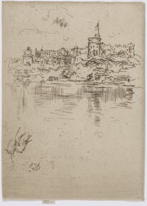 Windsor Castle by James McNeill Whistler, created 1887, in Etching; ink on paper. Download this artwork as a high-resolution wallpaper for desktop, tablet, or m — Travel Wallpaper