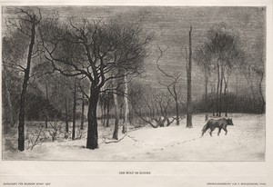 Winter by Félix Bracquemond, created 1862, in etching. Download this artwork as a high-resolution wallpaper for desktop, tablet, or mobile. — Félix Bracquemond Wallpaper