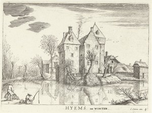 Winter by Hendrick Hondius (I), created 1698 - 1720, in paper; etching. Download this artwork as a high-resolution wallpaper for desktop, tablet, or mobile. — Travel Background