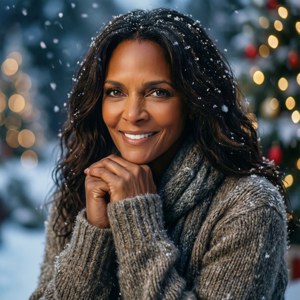 Halle Berry menikmati hari musim dingin bersalju dengan sweter yang nyaman.