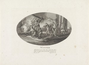 Winter by Amedeo Gabrielli, created 1759 - 1817, in paper; engraving. Download this artwork as a high-resolution wallpaper for desktop, tablet, or mobile. — Travel Wallpaper