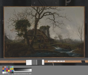 Winter Landscape by George Smith of Chichester, in Oil on canvas. Download this artwork as a high-resolution wallpaper for desktop, tablet, or mobile. — George Smith of Chichester Wallpaper