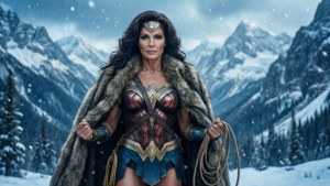 Wonder Woman im Schnee