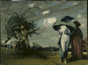 Wisdom and Destiny by Henry Keller, created 1912, in oil on canvas. Download this artwork as a high-resolution wallpaper for desktop, tablet, or mobile. — Henry Keller Wallpaper